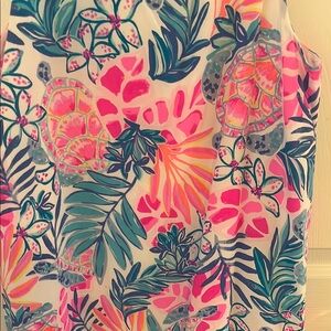 Lilly Pulitzer Pink and Green Scoop Neck Sundress Resort Wear